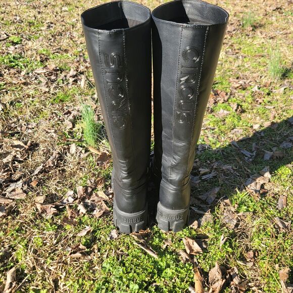 Circus By Sam Edelman Dollie Black Platform Knee Boots Womens Size 9.5 - Picture 1 of 15